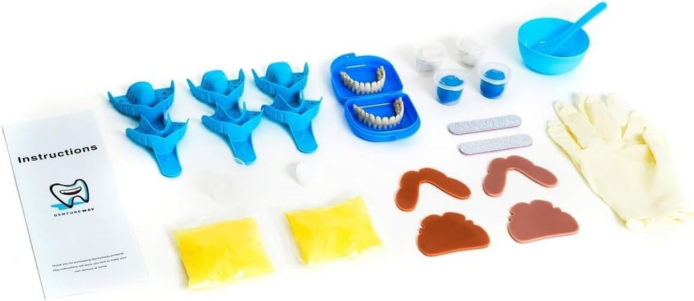 DIY Denture Kit with Impression(2 Sets of False Teeth) Small