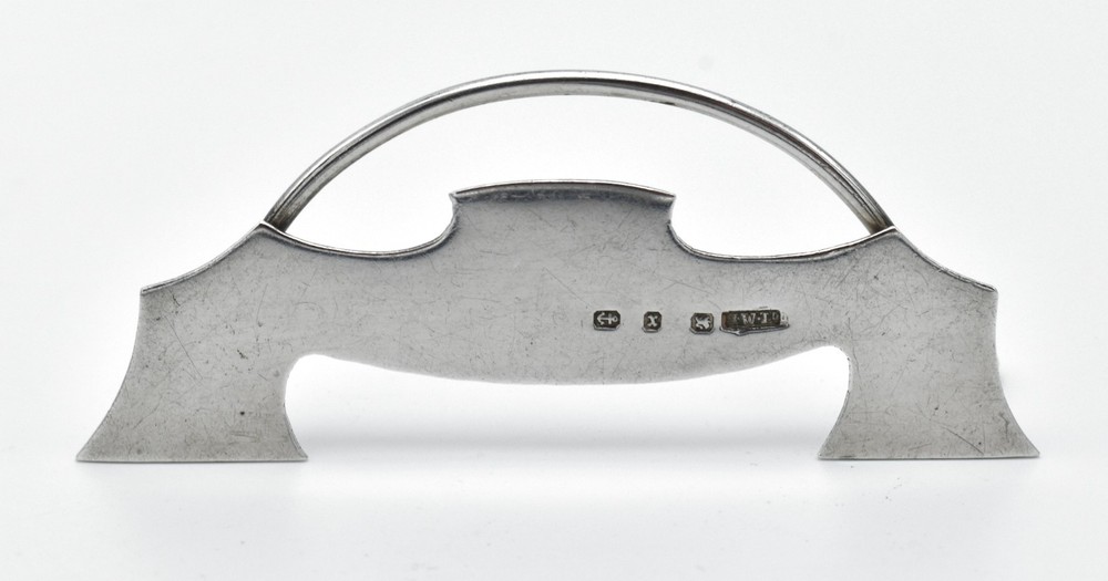 Antique Solid Silver Menu Place Holder 1897 Victorian