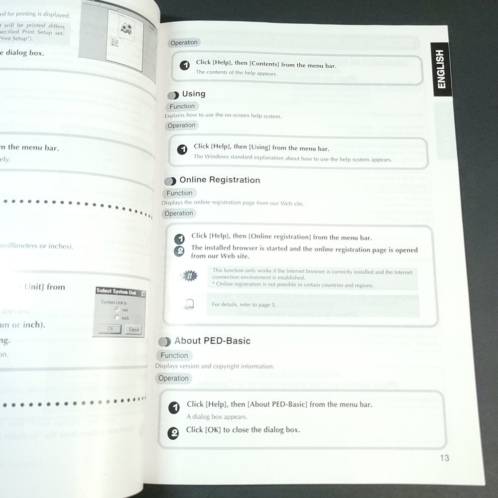 Brother PED-Basic Version 1.0 Software Instruction Manual English German French+