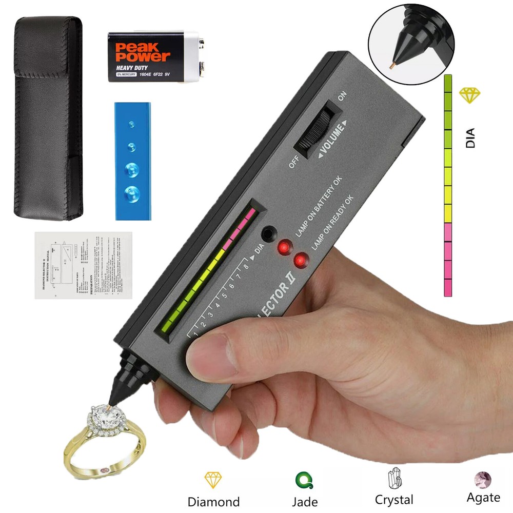 Diamond Tester Selector Illuminated Jewelry Gemstone Testing Tool Kit Battery US