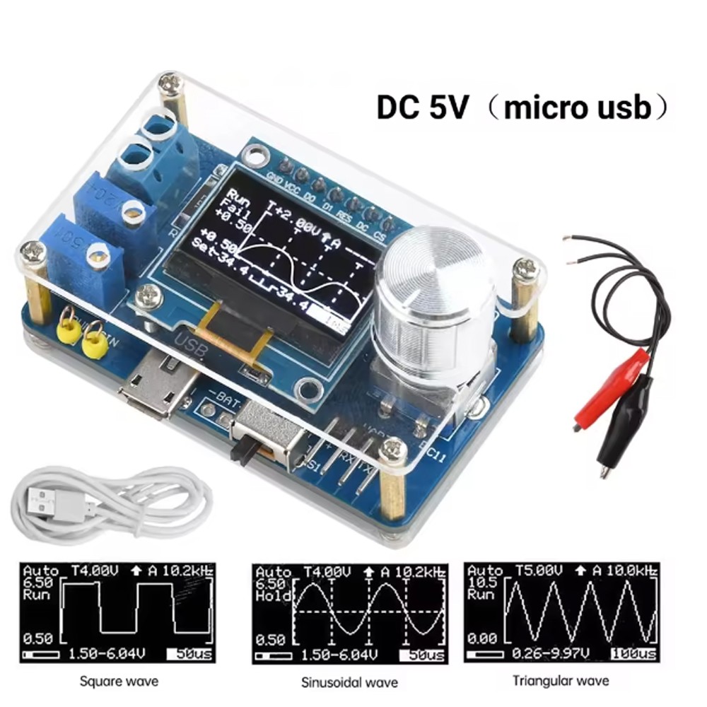 DIY Mini Digital Oscilloscope Electronic Kit Soldering Practice Project W/ Case