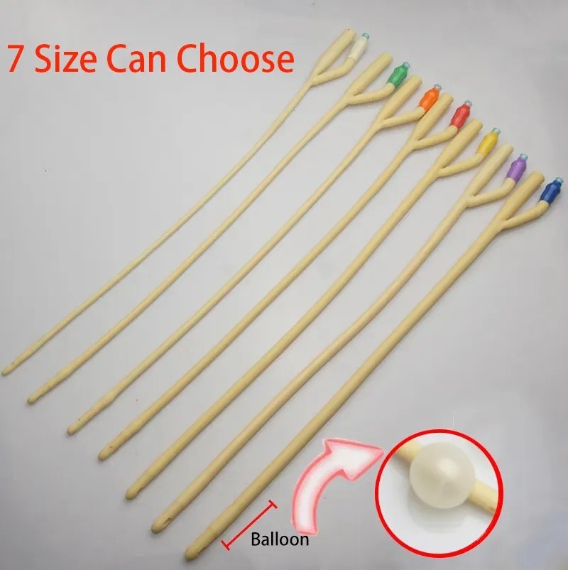 Medical Disposable 2 Way Silicone Urinary Catheter For 12/14/16/18/20/22/24Fr