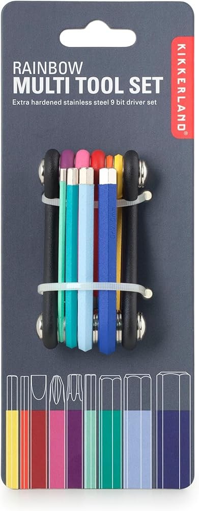 9-in-1 Rainbow Multi-Tool – pact & Durable 9-Bit Driver Set