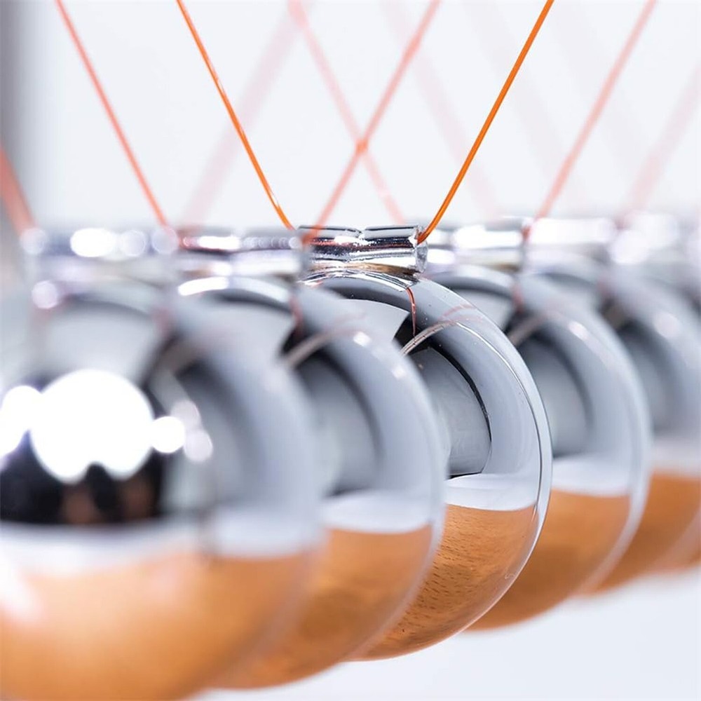 CERROPI Large Newtons Cradle Pendulum with 7 Balls, Physics Perpetual Motion ...