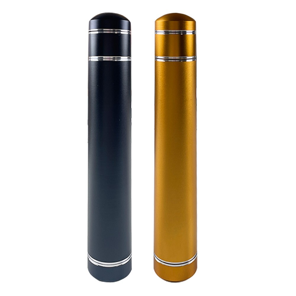 Aluminum Cigar Tube Crash Proof Cigar Travel Case Adjustable Two Sizes Black