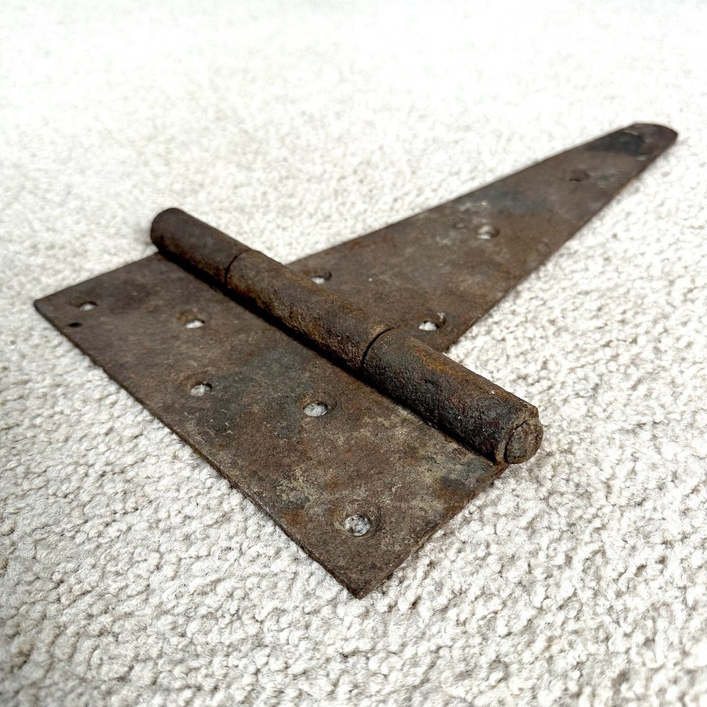 Antique Large Primitive Barn Door Gate Rustic Strap Hinge 14.75 x 8”