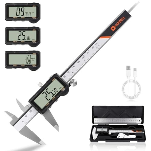 Digital Caliper, Rechargeable Digital Caliper 6 inch with Reset Setting,