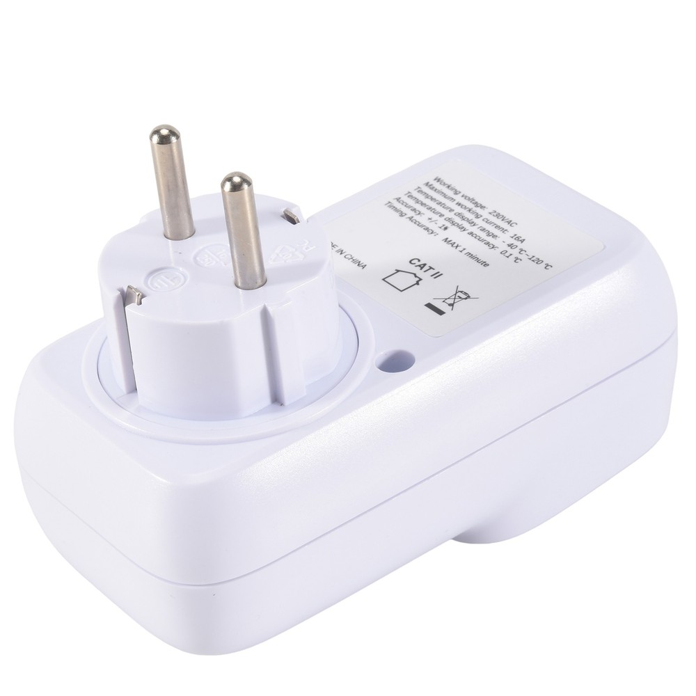 Digital Temperature Controller Socket Thermostat with Time Sensor Probe Heating/K9390