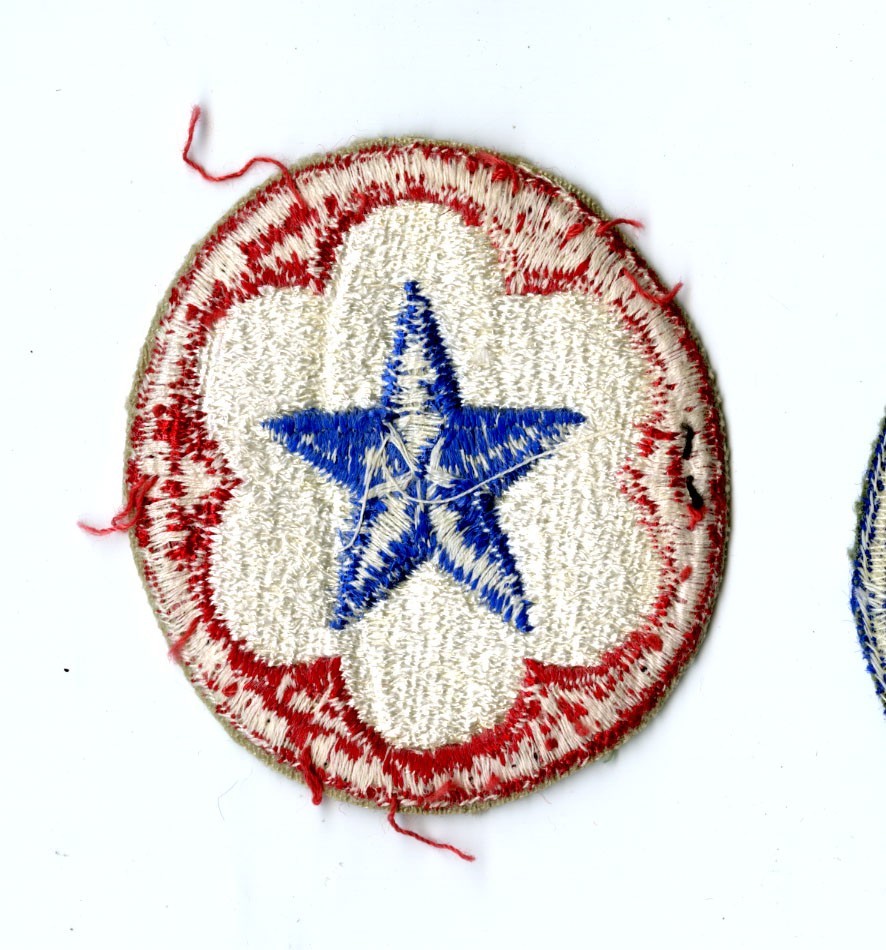 Army Service Forces White Back Patch WWII Vintage