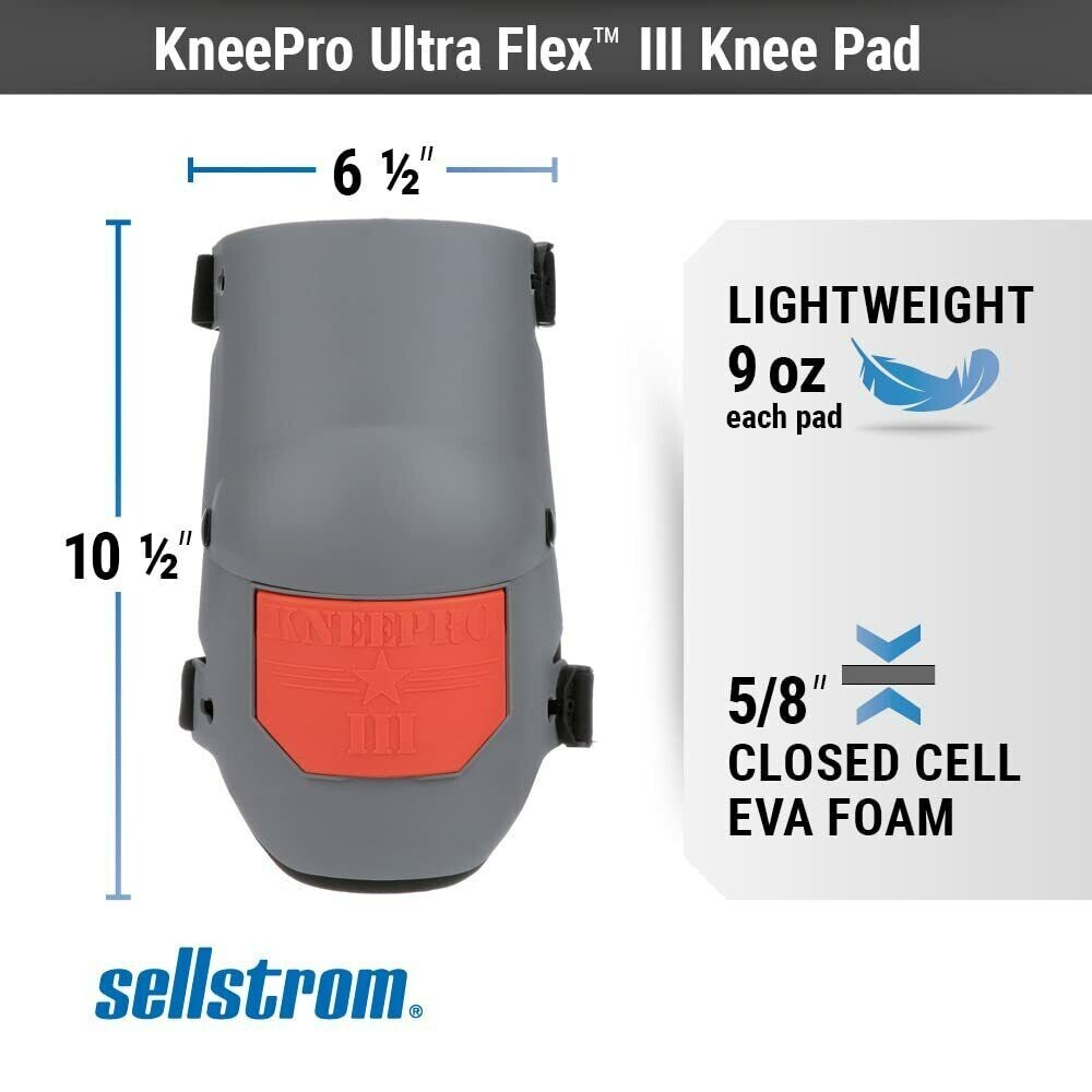 Sellstrom S96111 Ultra Flex III KneePro Knee Pads Construction Flooring Roofing