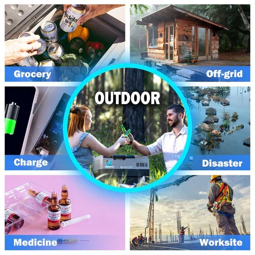 ACOPower 42QT Pro Portable Solar Powered Car Fridge Freezer, RV APP Control