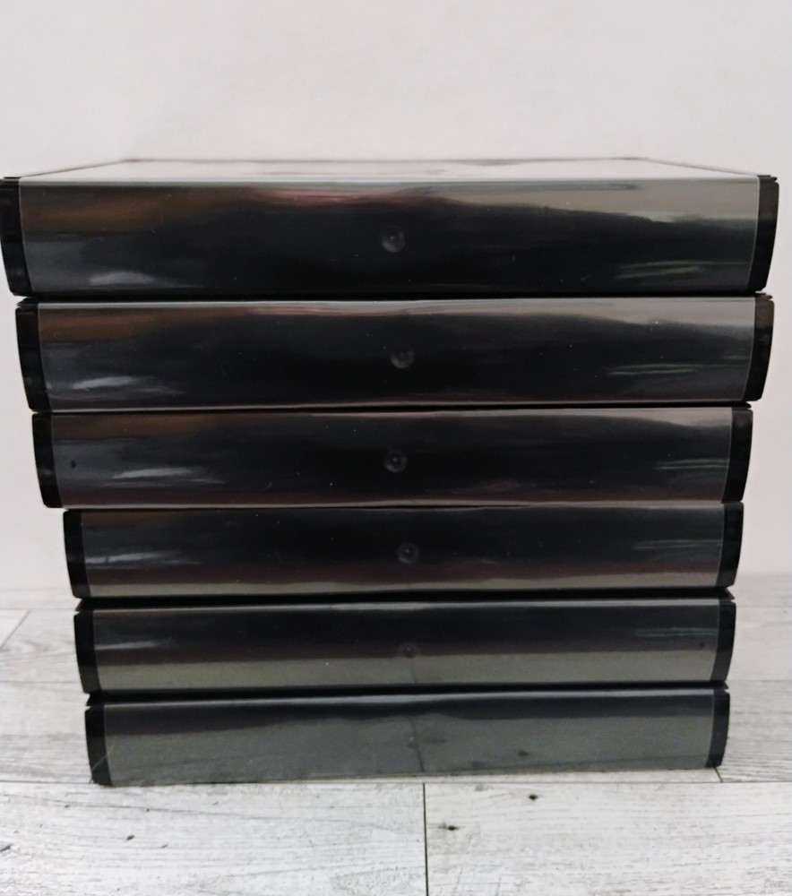 Lot 6 Black Library Clamshell Cases