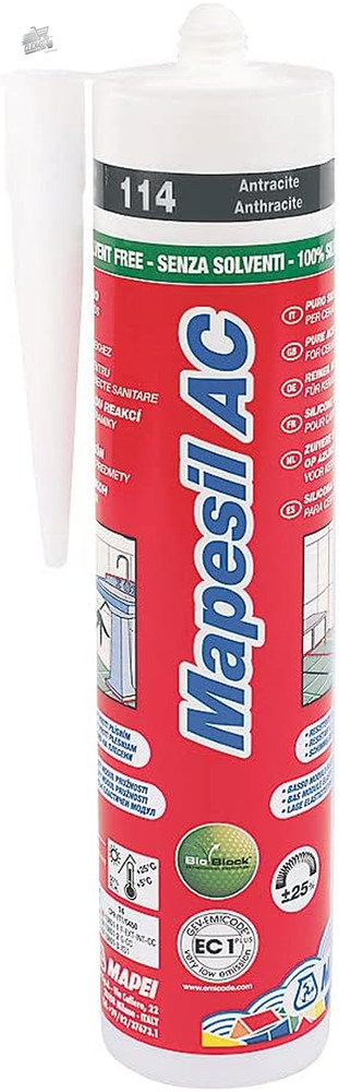 Mapesil, resistant silicone sealant, does not deform