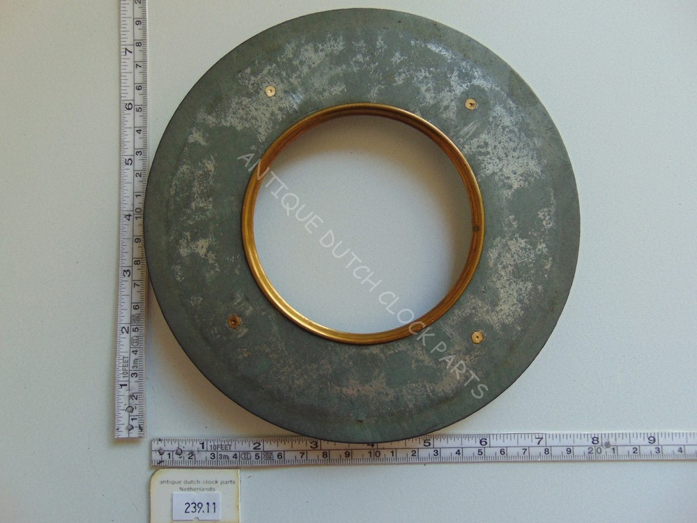 ORIGINAL METAL DIAL BACKING PLATE FOR ANTIQUE GERMAN REGULATOR CLOCK