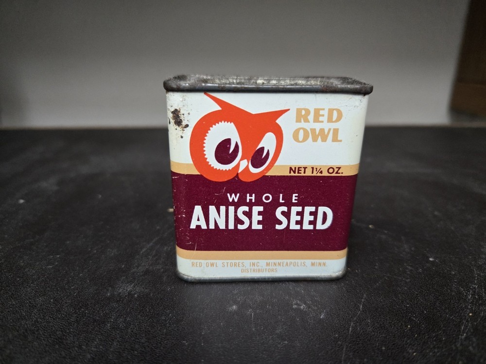 Red Owl Vintage Whole Anise Seed Container