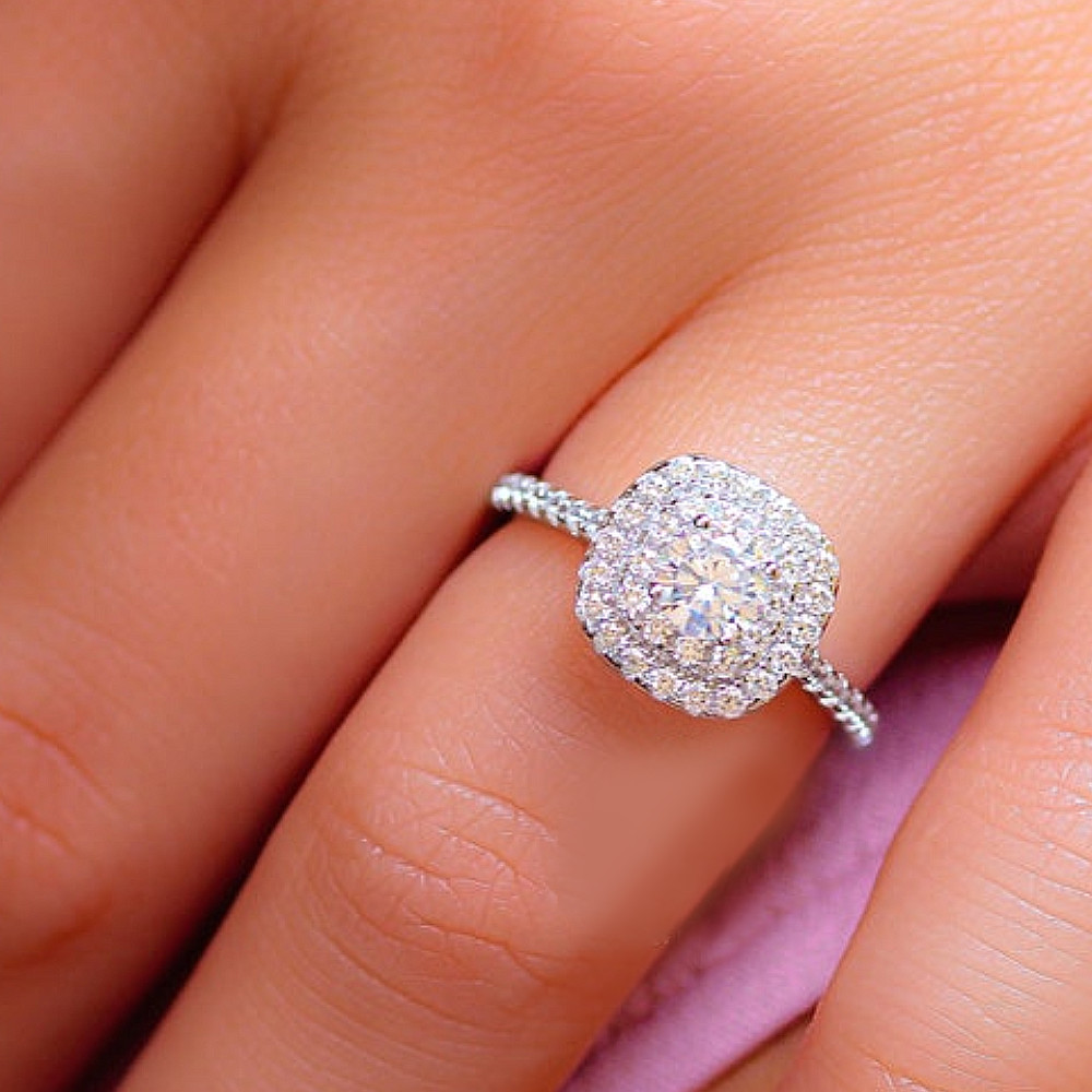 Wedding Ring 0.50 Carat Diamond Semi Mount Round Cut Setting Solid 950 Platinum