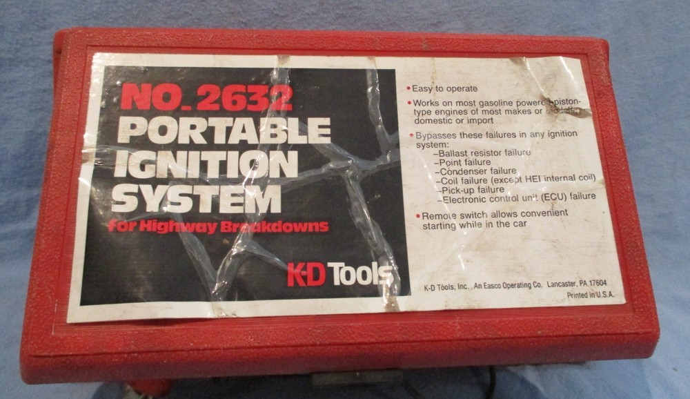 VINTAGE PORTABLE IGNITION SYSTEM #2632 - K-D TOOLS - UNTESTED