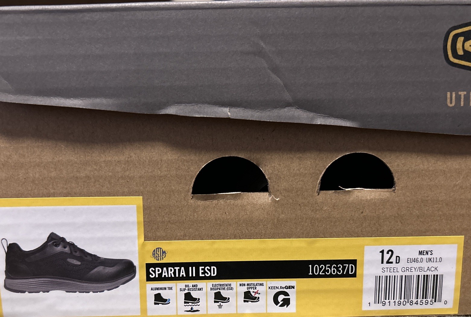 KEEN Sparta 2 Low Height Alloy Toe ESD Industrial Work Shoes Men's 12-US 1025637