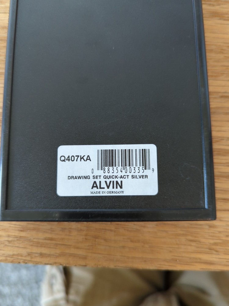 Alvin Precision Drawing Set Q407KA Quick Action Silver in Case Germany