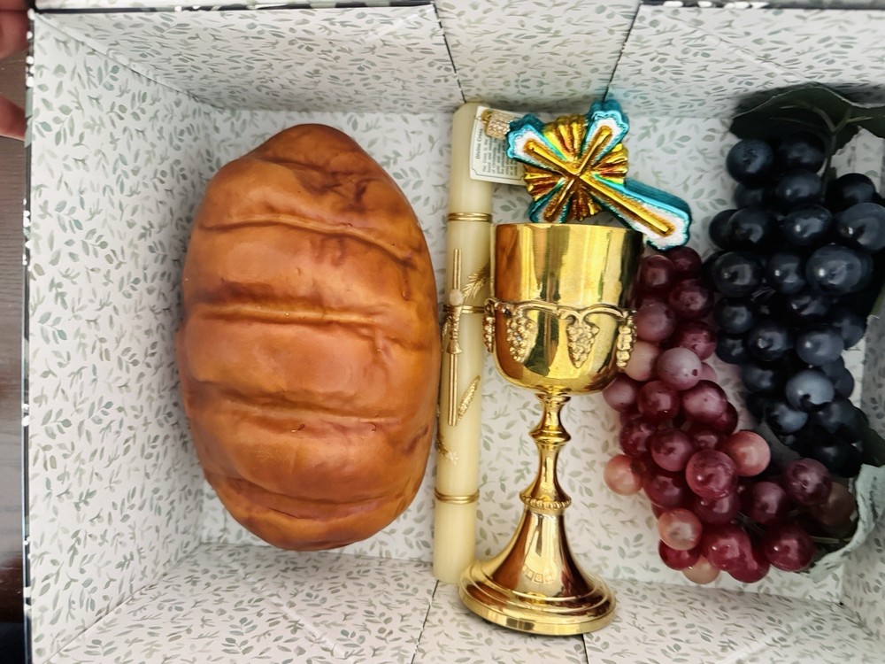 First Holy Communion Set Brass Chalice Goblet And Candle