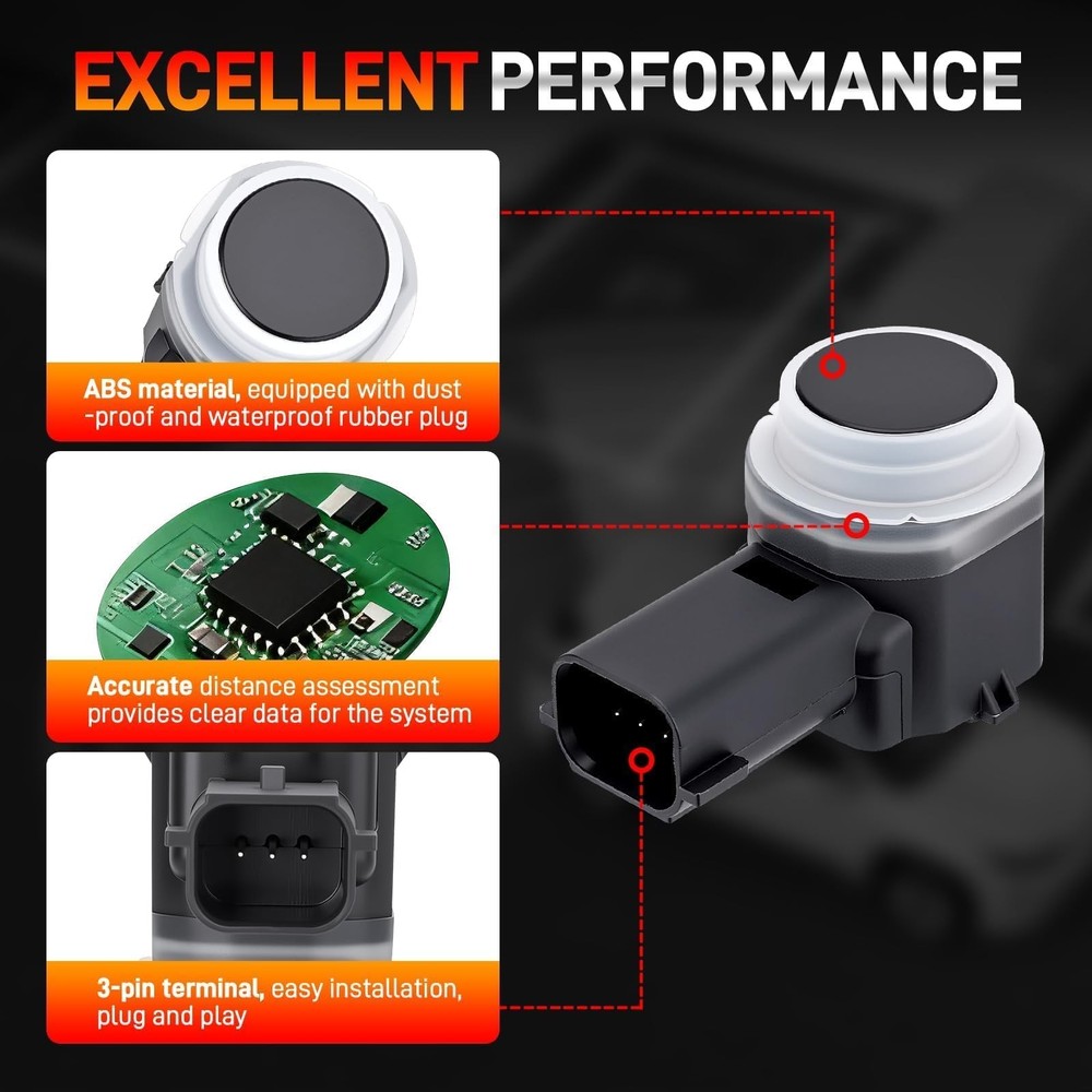 4PCS Parking Assist Sensor Compatible with Ford Edge Expedition Explorer Flex...
