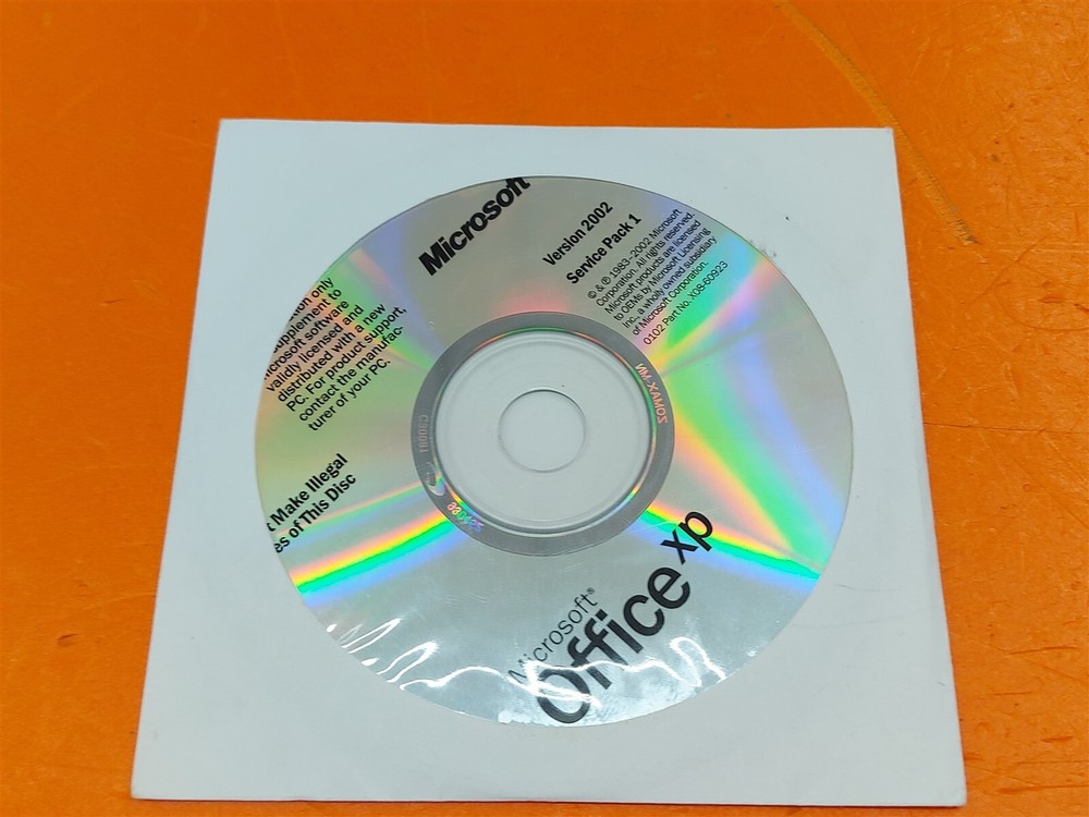 ⭐️⭐️⭐️⭐️⭐️ Microsoft Office XP Version 2002 Service Pack 1 PC Software CD Disc