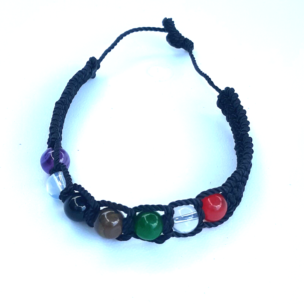 Protection Bracelets 7 Chakras in Black