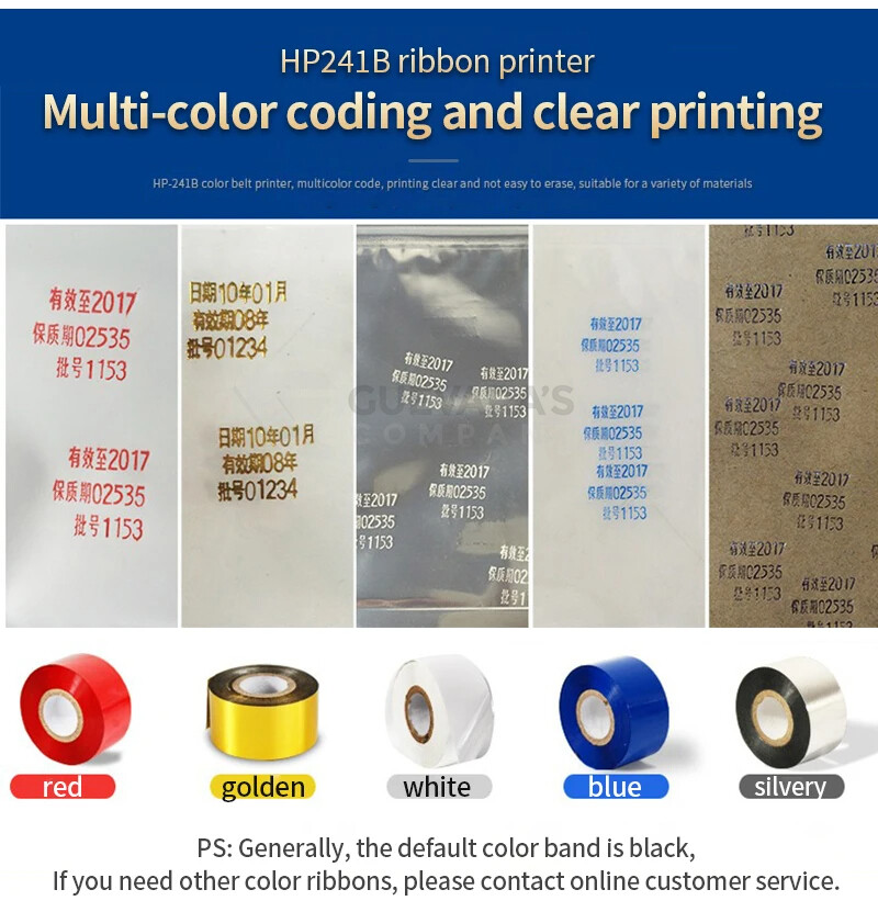 Electric Coding Date Printing Machine/Color Ribbon Batch Stamp Date Printer