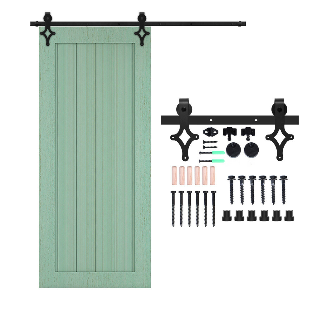 4FT -20FT Sliding Barn Door Hardware Track Single/Double Door Kit, Home/Kitchen