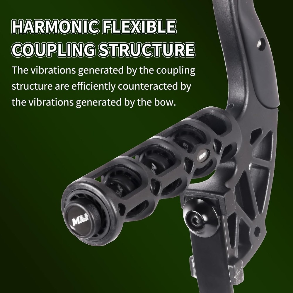 Archery 6" Lightweight Bow Stabilizer - Flexible Coupling Stabilizer for Compoun