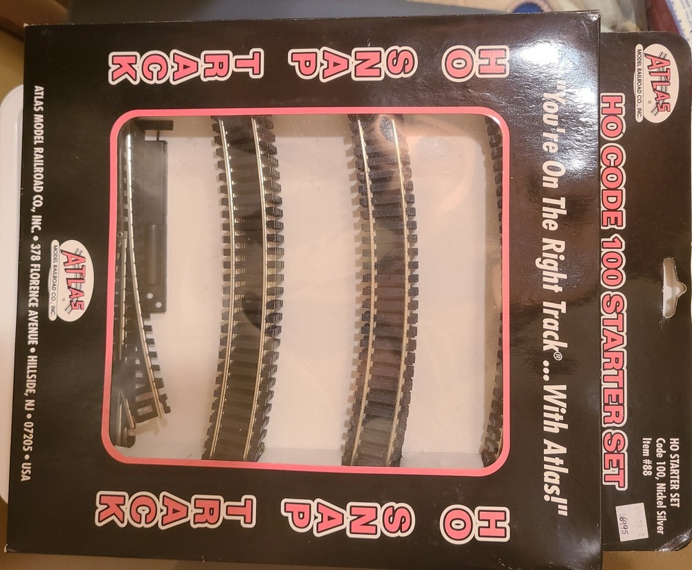 Atlas #88 Track Starter Set -  HO Scale - Code 100 Rails - Black Ties