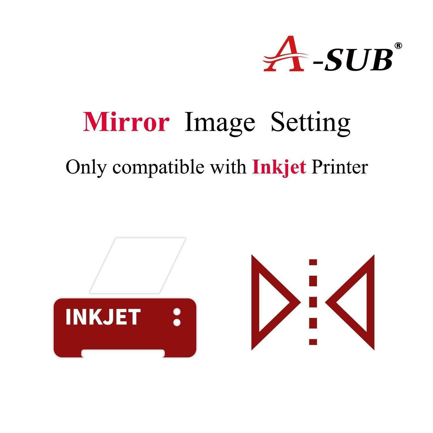 20 Sheets A-SUB Printable Inkjet Light T-shirt Transfer Paper 8.5x11 Iron On