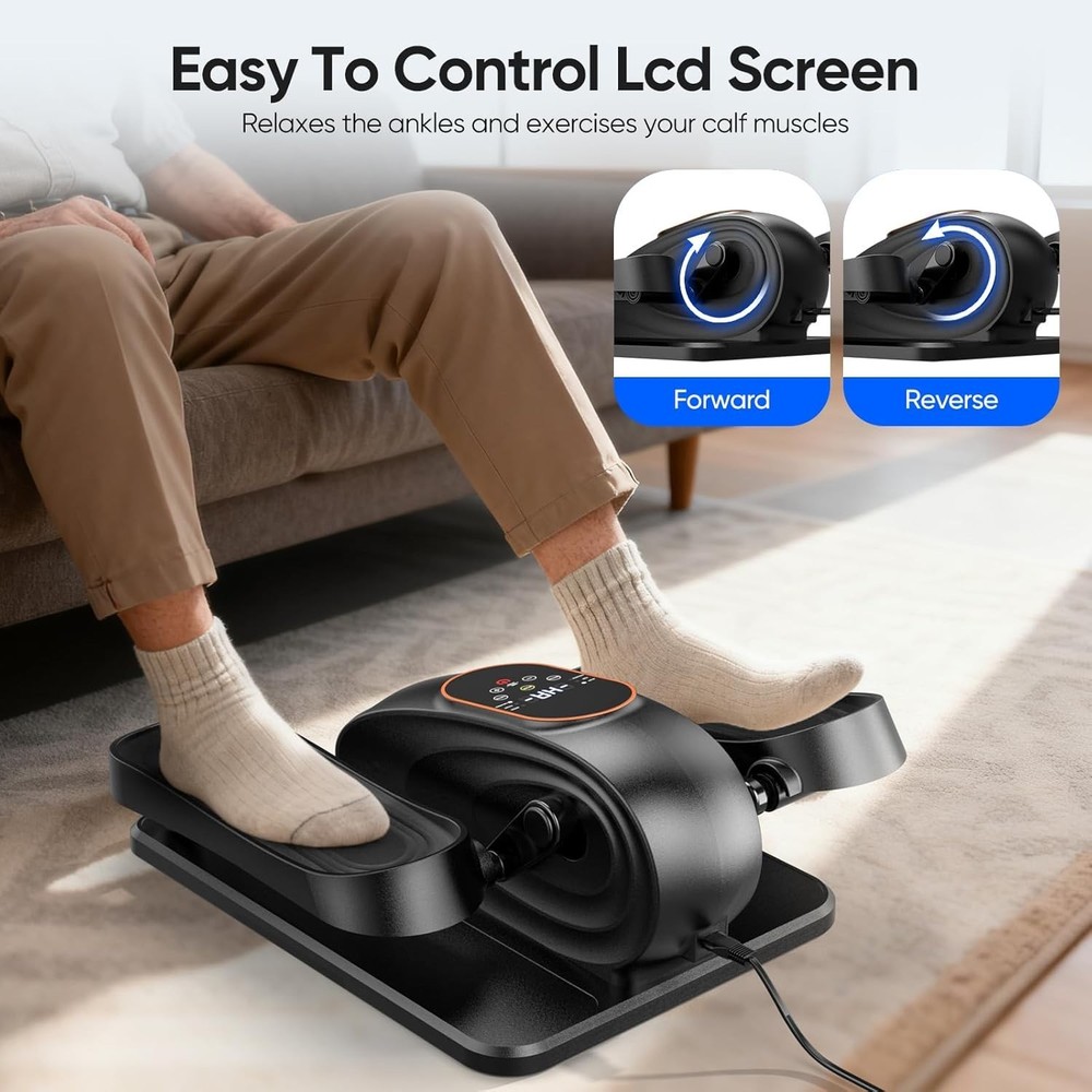 - Quiet Motorized Leg Exerciser with Smart Remote, 12-Speed Manual Programs A...
