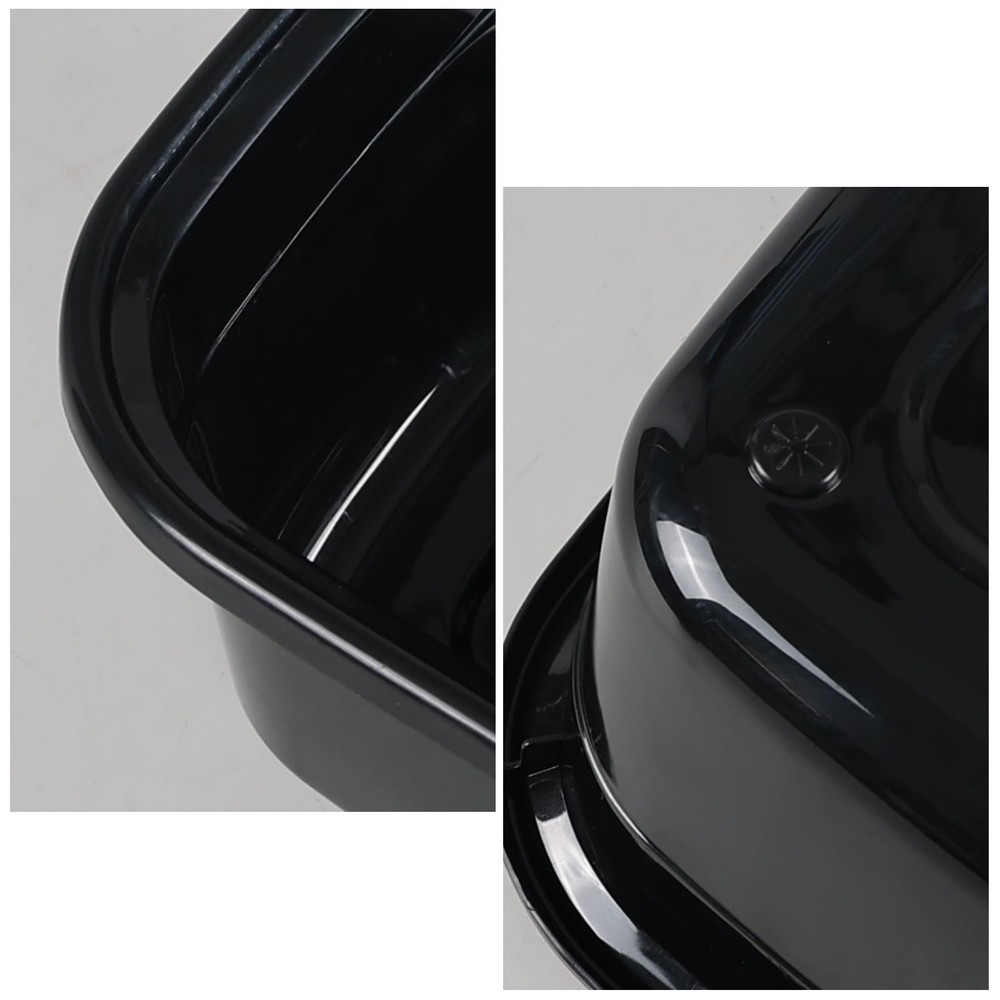 14 Quart Rectangular Plastic Washing Basins, Plastic Dishpans for Sink, Black...