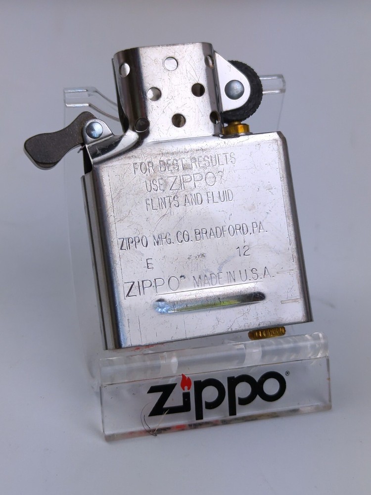 ZIPPO Chrome Plated REPLACEMENT Lighter INSERT - NEW, Never Fired! Vintage 2012