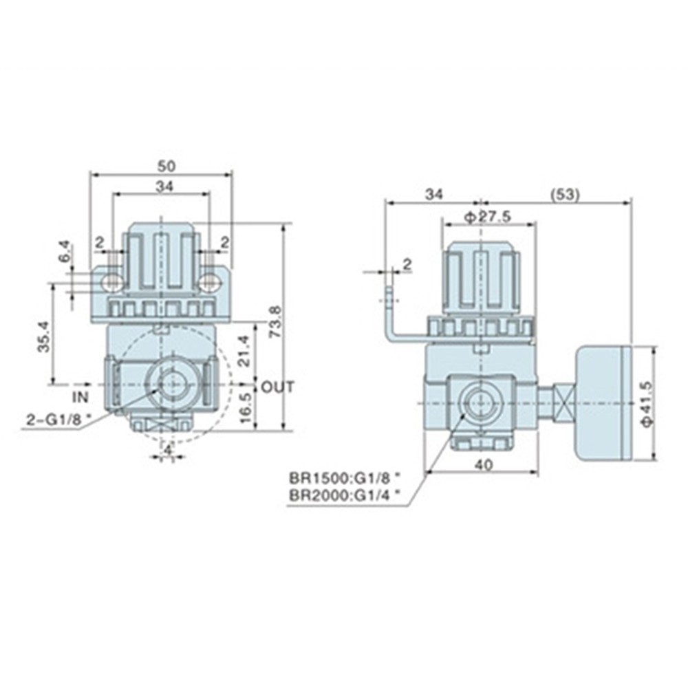 Efficient AR2000 Compressor Regulating Valve Convenient Lock Knob Adjustment
