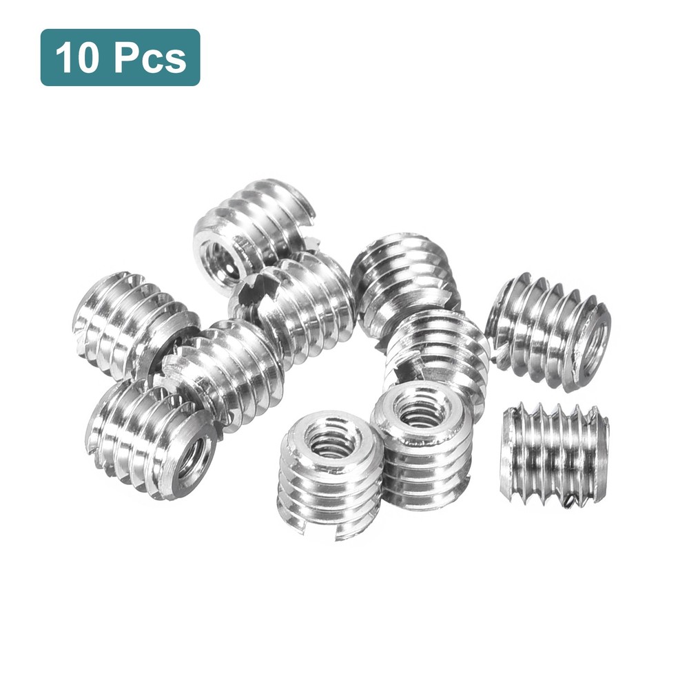 10Pcs Threaded Inserts, M2-0.4x4 & M4-0.7x4 Thread Repair Insert