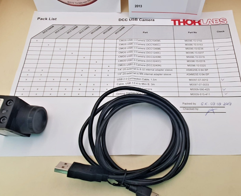 DCC1240M-GL Microscope Digital Camera THORLABS High-Sensitivity monochr. USB2.0