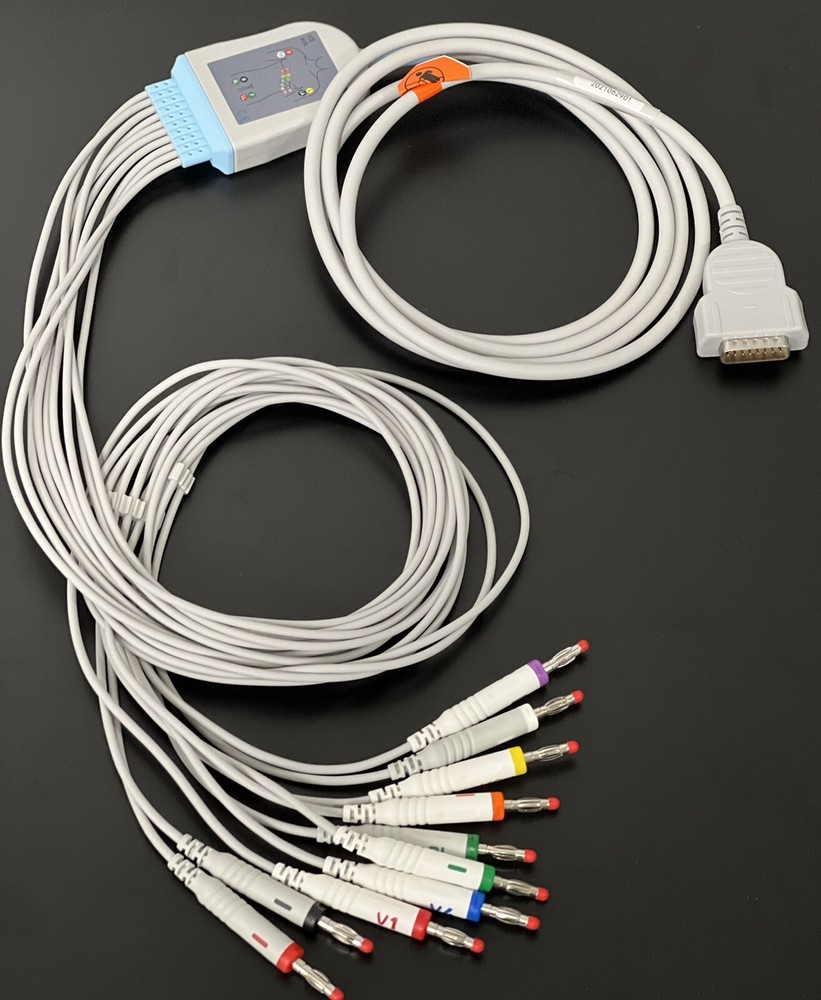 Hellige MicroSmart EKG Cable 10 Leads Banana AHA - Ships Same Day
