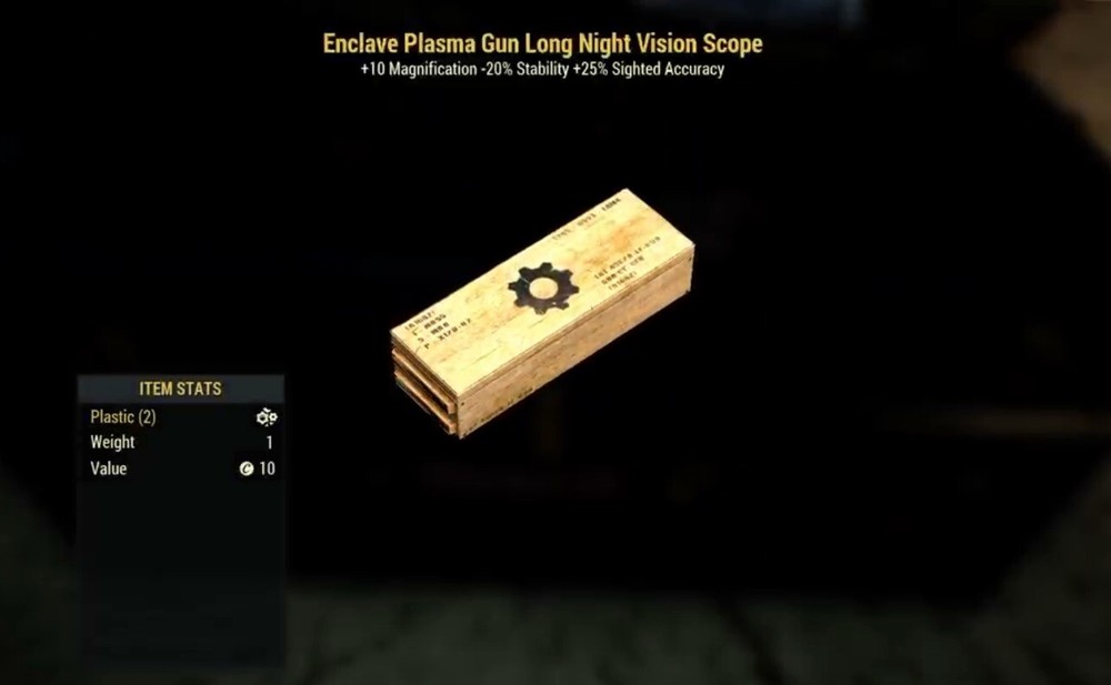 (Xbox) Enclave Plasma Gun Long Night Vision Scope Box Mod
