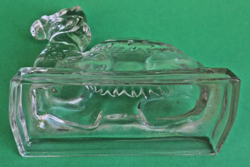 1930's Antique Shriner Masonic Camel Candy Container L. E. Smith Clear Glass