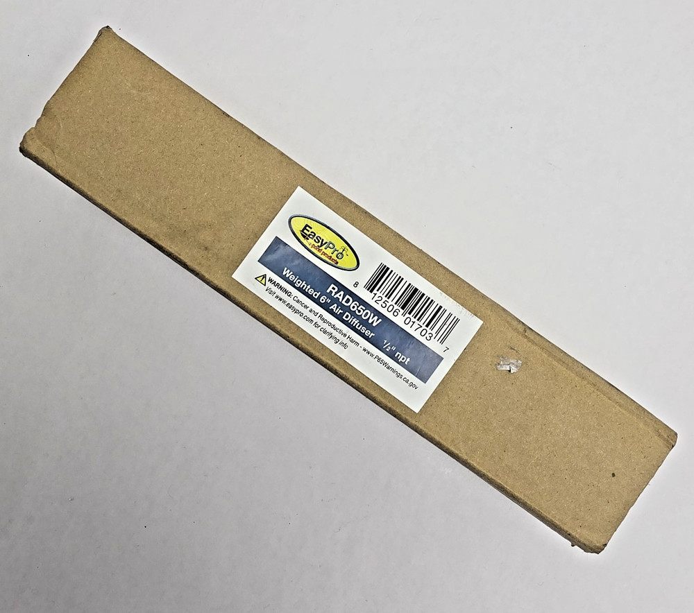 RAD650W Weighted 6" Rubber Membrane Air Diffuser 1/2 NPT EasyPro