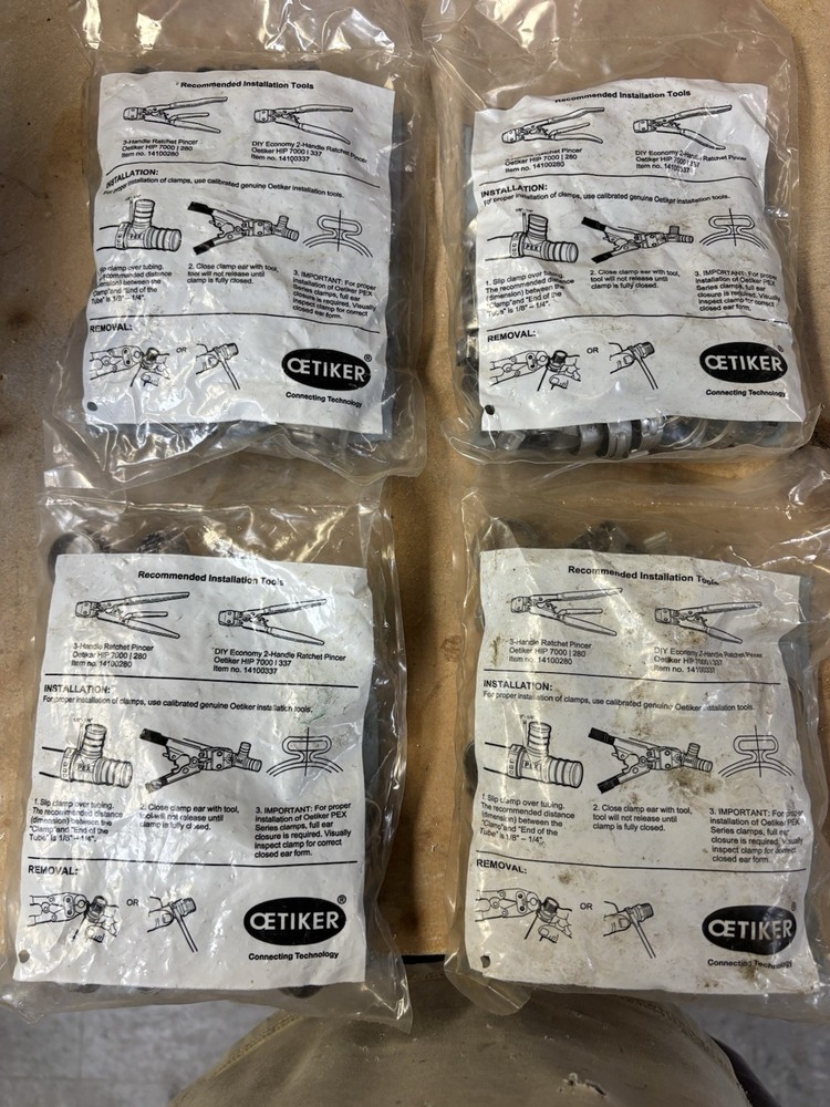 PEX Clamps. 200 1/2” And 200 3/4”
