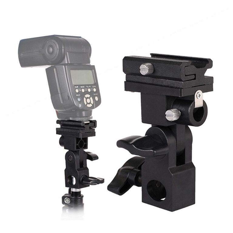2-Pack Umbrella Holder Bracket with Flash Mount Shoe Adapter for Light Stand