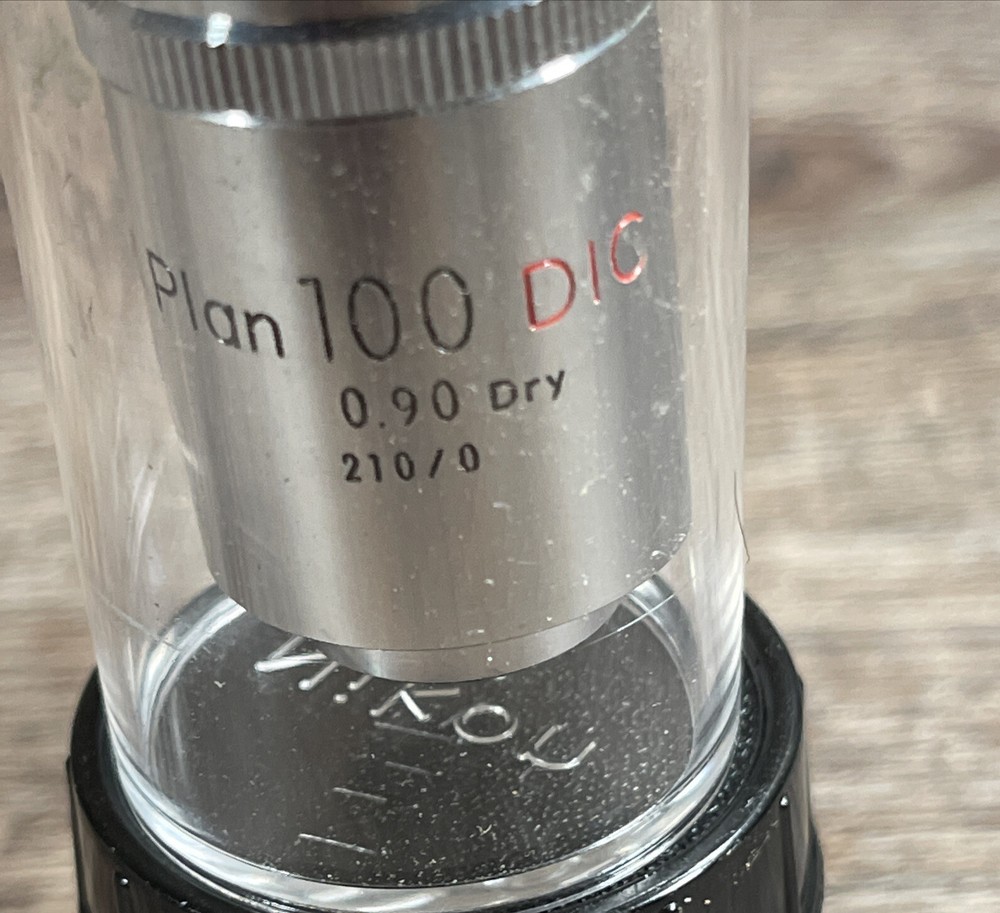 Nikon Microscope Objective Lens M Plan 100x DIC, 210/0