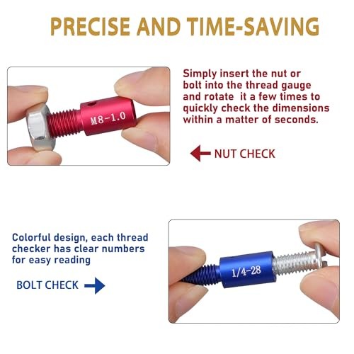Nut and Bolt Thread Checker,Thread Checker Nut & Bolt -26 Bundle Thread