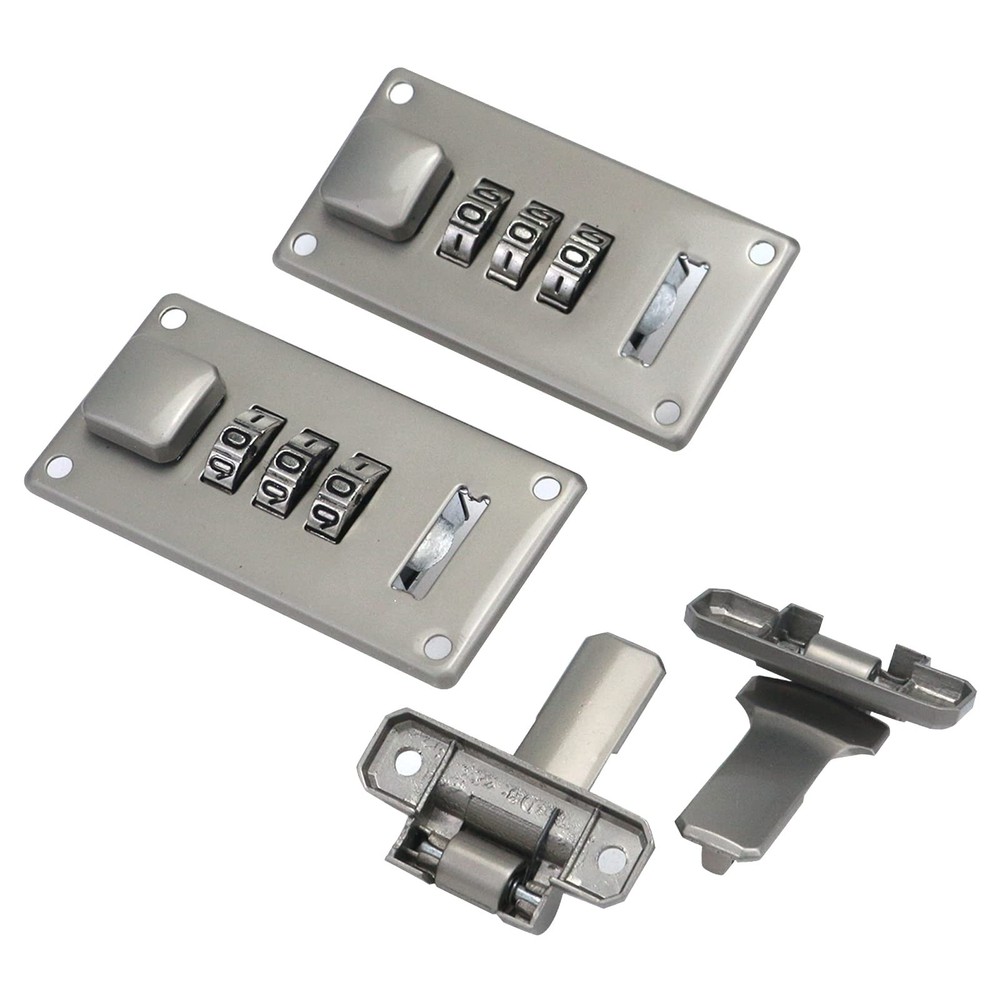 2 Pcs Tool Box Hasp Luggage Combination Lock Briefcase Replacement
