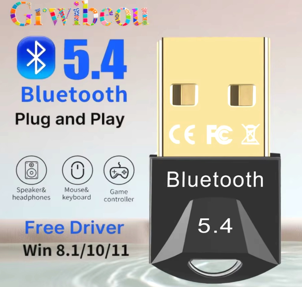 USB 2.0 Bluetooth 5.3 Dongle Adapter Wireless Transmitter Receiver for Laptop PC