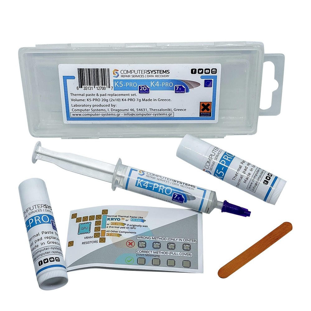 CS LABS Thermal Paste & pad Replacement Set K5-PRO & K4-PRO for iPhone, iMac PS4