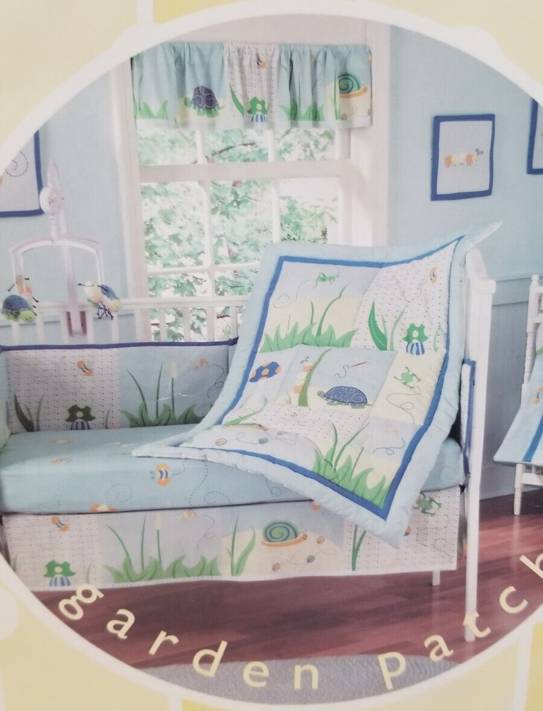 3 pc Step by Step Garden Patch Baby Nursery Crib Bedding Set NIP